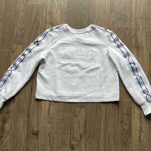 Hunter for Target White Cropped Sweatshirt